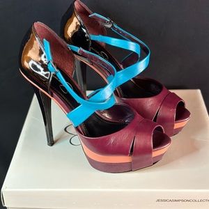 Jessica Simpson size 9 multi color stilettos